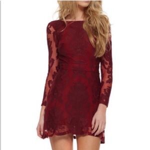For Love And Lemons A Night To Remember Red Lace Dress Size M
